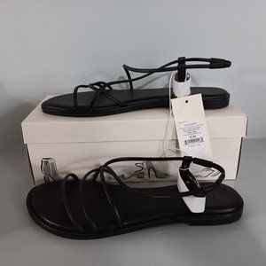 Womens Sierra Wide With Strappy Sandals A New Day Black